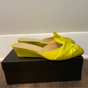 J. Crew Collection Mini Wedge Slides in Vivid Sun (yellow) Size 10